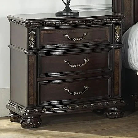 Traditional Nightstand with USB Ports